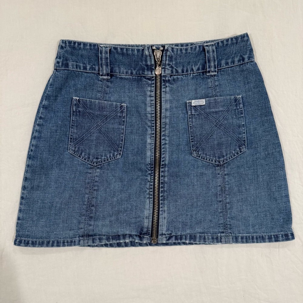 Buffalo Denim Zip Mini Skirt